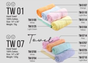 TW 01 ,TW07 Towels