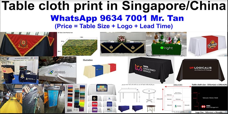 Table Cloth printing in Singapore or China