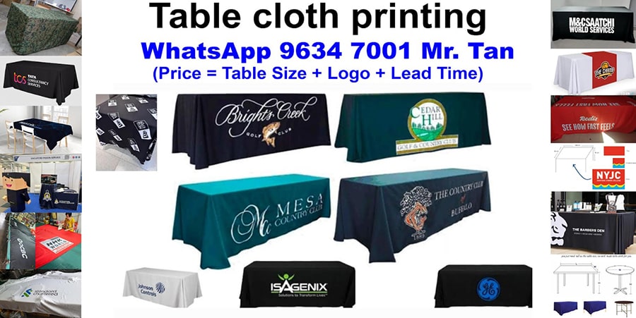 Table cloth printing, wahmee.com.sg